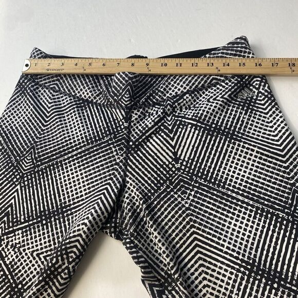 ADIDAS Women's Black/White Stripe Stretch Athletic Track Leggings Size XL Used - Picture 4 of 14